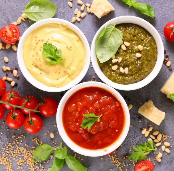 Menu salsas para pasta